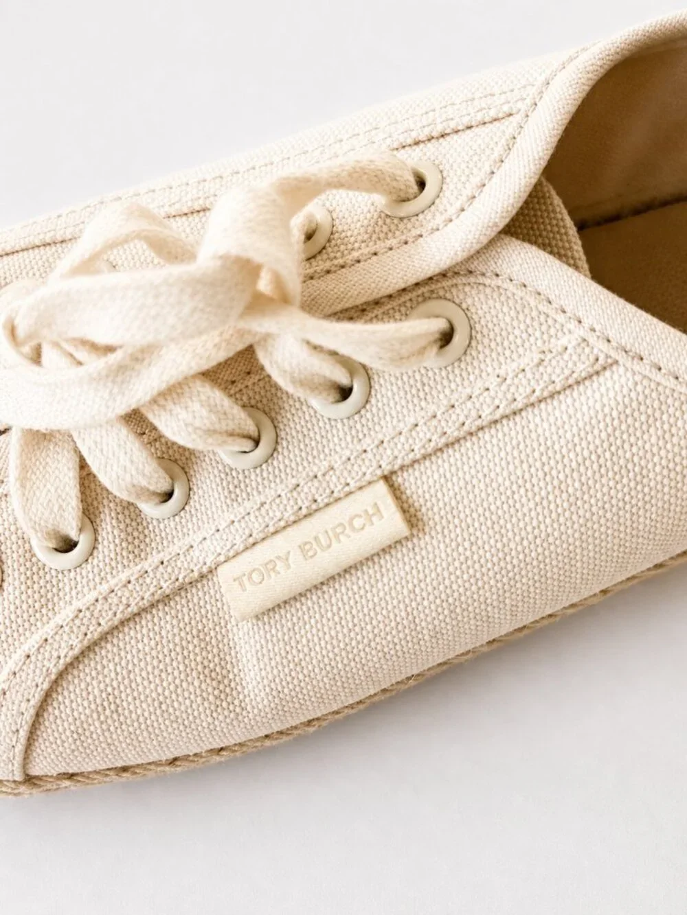 Tory Burch Seaside Oxford Espadrille Canvas Platform Sneakers 9.5